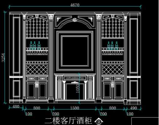 整体欧式酒柜尺寸（整体欧式酒柜尺寸图）-图1