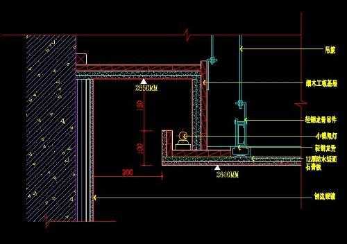 反灯带吊顶效果图欧式（反灯带施工图）-图1