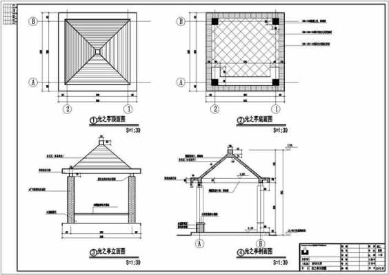 廊亭效果图欧式（廊亭平面）-图1