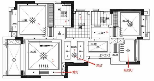 欧式顶棚灯具布置图（欧式顶灯拆卸图解）-图1