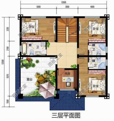 5层欧式楼效果图（五层欧式豪华大型别墅户型图）-图3