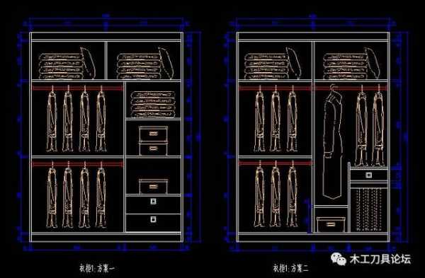 欧式整体衣柜门板cad（cad欧式衣柜门板怎么画）-图2