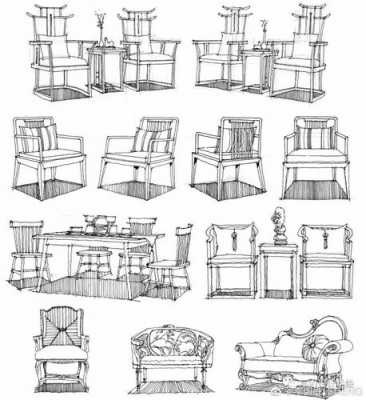 手绘欧式家具（欧式家具手绘线稿）-图1