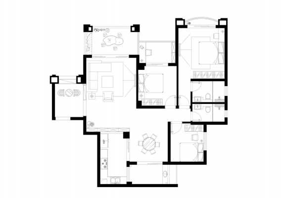 经典户型欧式装修图片欣赏（经典户型平面图）-图3