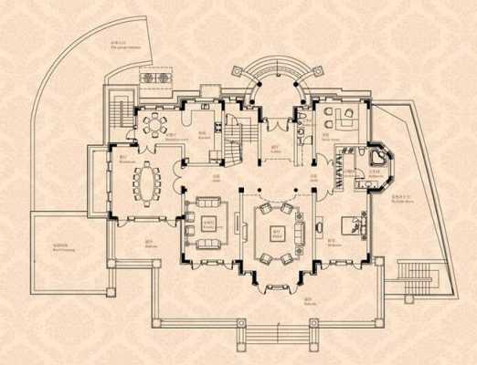 超豪华欧式别墅户型图（豪华大气欧式土豪型别墅）-图1