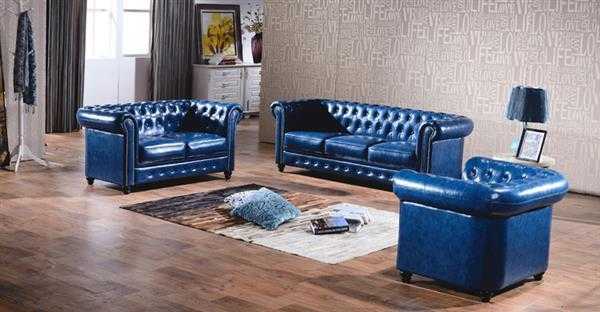 欧式蓝色沙发（欧式蓝色沙发图片）-图3