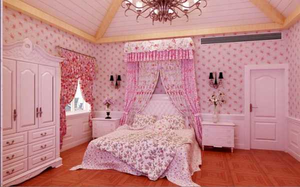 客厅欧式粉色壁纸（欧式粉色卧室效果图）-图3